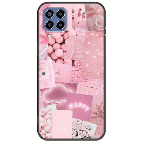 Aesthetic Pink Samsung Galaxy M33 5G Black TPU (Μαύρη Σιλικόνη)