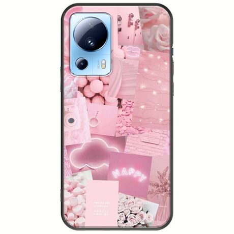 Aesthetic Pink Xiaomi 13 Lite 5G Black TPU (Μαύρη Σιλικόνη)