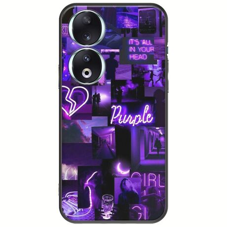 Aesthetic Purple Honor 90 5G Black TPU (Μαύρη Σιλικόνη)