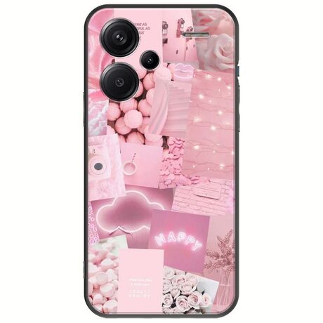 Aesthetic Pink Xiaomi Redmi Note 13 Pro Plus 5G Black TPU (Μαύρη Σιλικόνη)