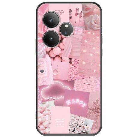 Aesthetic Pink Realme GT 6 5G Black TPU (Μαύρη Σιλικόνη)