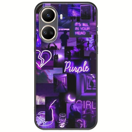 Aesthetic Purple Huawei Nova 10 SE Black TPU (Μαύρη Σιλικόνη)