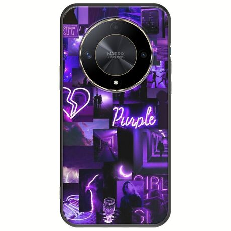 Aesthetic Purple Honor Magic 6 Lite 5G Black TPU (Μαύρη Σιλικόνη)