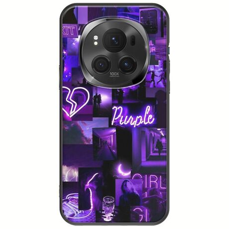 Aesthetic Purple Honor Magic 6 Pro 5G Black TPU (Μαύρη Σιλικόνη)