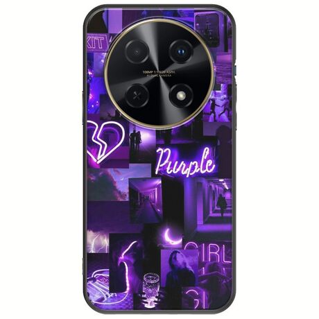 Aesthetic Purple Huawei Nova 12i Black TPU (Μαύρη Σιλικόνη)