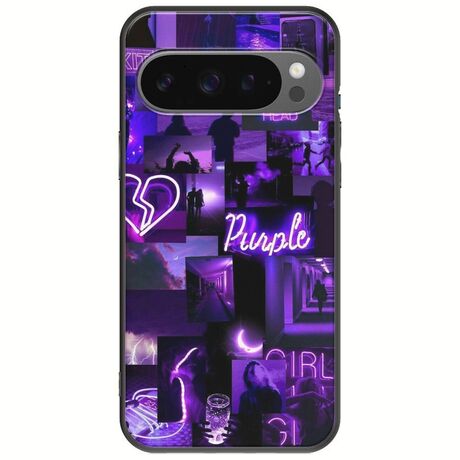 Aesthetic Purple Google Pixel 9 Pro 5G Black TPU (Μαύρη Σιλικόνη)