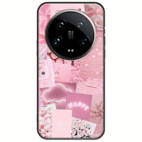 Aesthetic Pink Xiaomi 14 Ultra 5G Black TPU (Μαύρη Σιλικόνη)