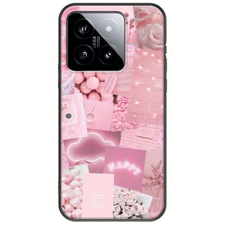 Aesthetic Pink Xiaomi 14T 5G Black TPU (Μαύρη Σιλικόνη)