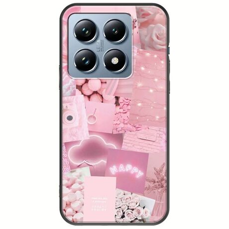 Aesthetic Pink Xiaomi 14T Pro 5G Black TPU (Μαύρη Σιλικόνη)