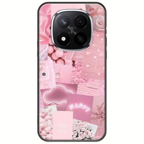 Aesthetic Pink Xiaomi Poco X7 5G Black TPU (Μαύρη Σιλικόνη)
