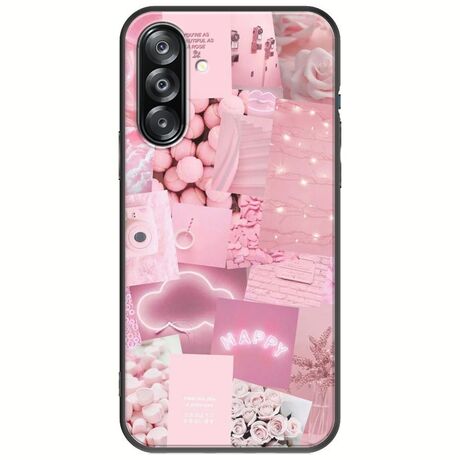 Aesthetic Pink Samsung Galaxy A26 5G  Black TPU (Μαύρη Σιλικόνη)