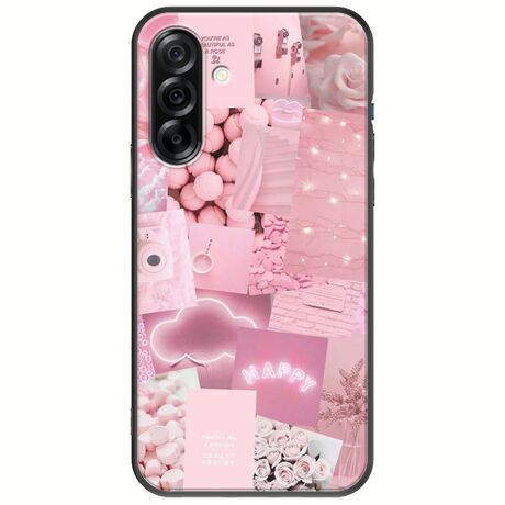 Aesthetic Pink Samsung Galaxy A36 5G  Black TPU (Μαύρη Σιλικόνη)