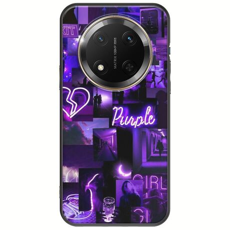 Aesthetic Purple Honor Magic 7 Lite 5G Black TPU (Μαύρη Σιλικόνη)