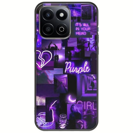 Aesthetic Purple Honor 200 Smart 5G Black TPU (Μαύρη Σιλικόνη)