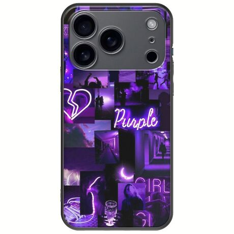 Aesthetic Purple iPhone 17 Pro Max Black TPU (Μαύρη Σιλικόνη)
