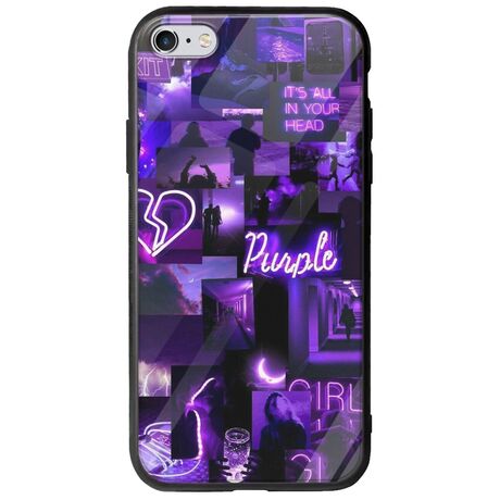 Aesthetic Purple iPhone 6 Plus / iPhone 6s Plus Groove TPU (Tempered Glass και TPU)