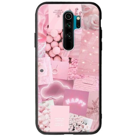 Aesthetic Pink Xiaomi Redmi Note 8 Pro Groove TPU (Tempered Glass και TPU)