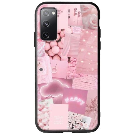 Aesthetic Pink Samsung Galaxy S20 Groove TPU (Tempered Glass και TPU)