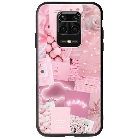 Aesthetic Pink Xiaomi Redmi Note 9S / 9 Pro / 9 Pro Max Groove TPU (Tempered Glass και TPU)