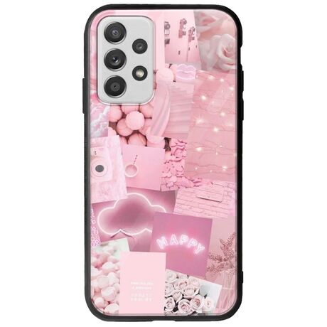 Aesthetic Pink Samsung Galaxy A32 5G Groove TPU (Tempered Glass και TPU)