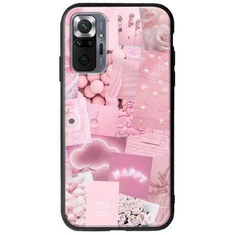 Aesthetic Pink Xiaomi Redmi Note 10 Pro / 10 Pro Max Groove TPU (Tempered Glass και TPU)