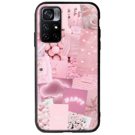 Aesthetic Pink Xiaomi Poco M4 Pro 5G Groove TPU (Tempered Glass και TPU)