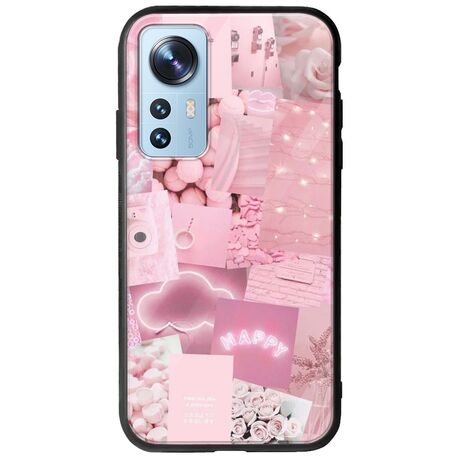 Aesthetic Pink Xiaomi 12 / 12X Groove TPU (Tempered Glass και TPU)