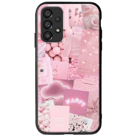 Aesthetic Pink Samsung Galaxy A13 4G Groove TPU (Tempered Glass και TPU)