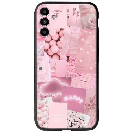 Aesthetic Pink Samsung Galaxy A13 5G Groove TPU (Tempered Glass και TPU)
