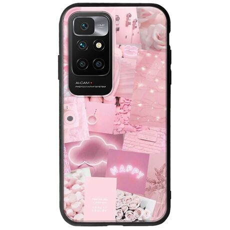 Aesthetic Pink Xiaomi Redmi 10 2022 Groove TPU (Tempered Glass και TPU)