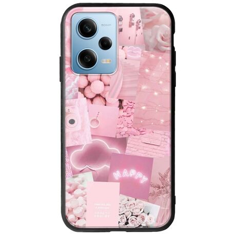 Aesthetic Pink Xiaomi Redmi Note 12 4G Groove TPU (Tempered Glass και TPU)