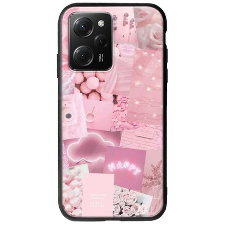 Aesthetic Pink Xiaomi Poco X5 Pro 5G Groove TPU (Tempered Glass και TPU)