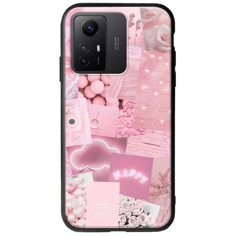 Aesthetic Pink Xiaomi Redmi Note 12S Groove TPU (Tempered Glass και TPU)
