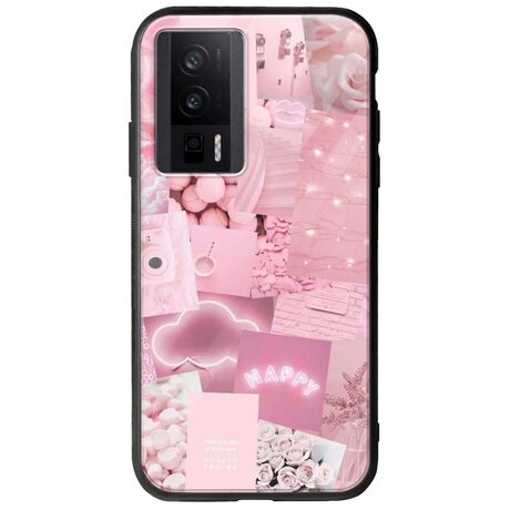 Aesthetic Pink Xiaomi Poco F5 Pro 5G Groove TPU (Tempered Glass και TPU)