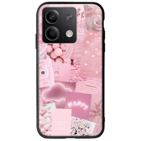 Aesthetic Pink Xiaomi Redmi Note 13 5G Groove TPU (Tempered Glass και TPU)