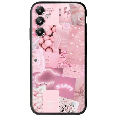 Aesthetic Pink Samsung Galaxy A05s Groove TPU (Tempered Glass και TPU)