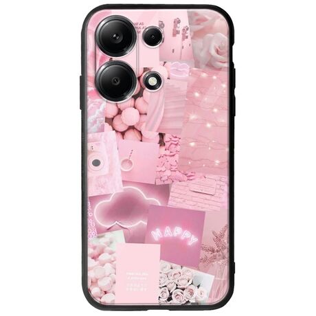Aesthetic Pink Xiaomi Redmi Note 13 4G Groove TPU (Tempered Glass και TPU)