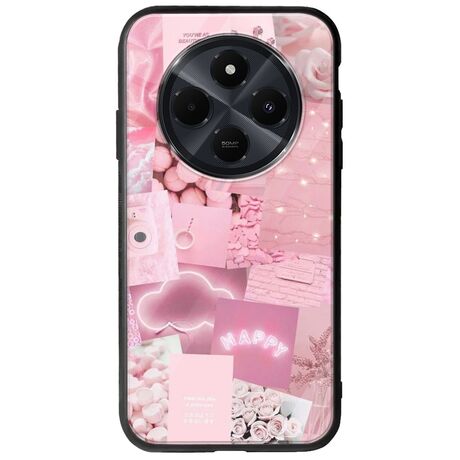 Aesthetic Pink Xiaomi Redmi 14C Groove TPU (Tempered Glass και TPU)