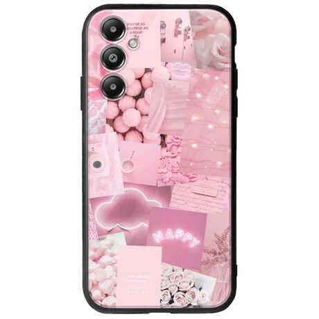 Aesthetic Pink Samsung Galaxy A16 4G / 5G Groove TPU (Tempered Glass και TPU)
