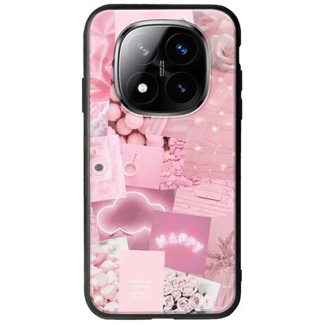 Aesthetic Pink Xiaomi Redmi Note 14 Pro+ 5G Groove TPU (Tempered Glass και TPU)