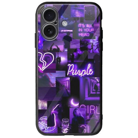 Aesthetic Purple iPhone 17 Groove TPU (Tempered Glass και TPU)