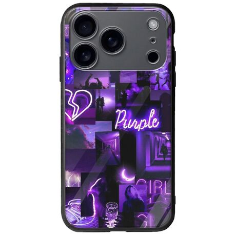 Aesthetic Purple iPhone 17 Pro Groove TPU (Tempered Glass και TPU)