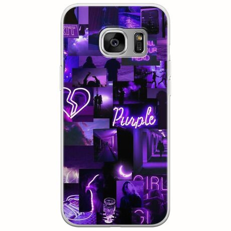 Aesthetic Purple Samsung Galaxy S7 Flexible TPU (Διάφανη Σιλικόνη)