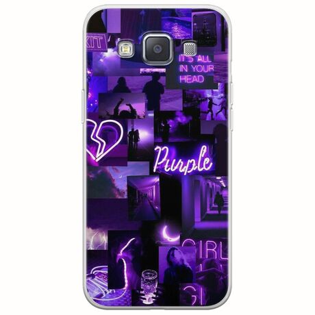 Aesthetic Purple Samsung Galaxy A3(2015) Flexible TPU (Διάφανη Σιλικόνη)