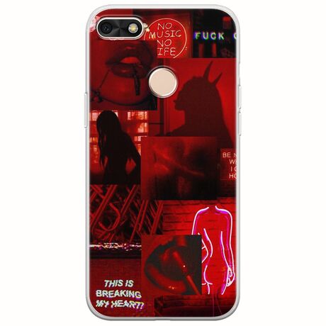 Aesthetic Red Huawei P9 Lite Mini Flexible TPU (Διάφανη Σιλικόνη)