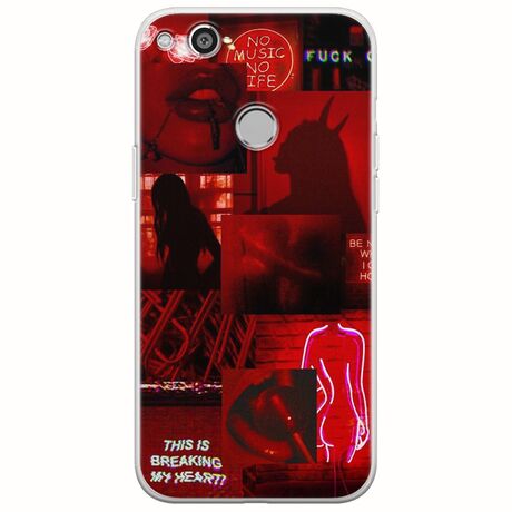 Aesthetic Red Huawei P9 Lite 2017 / P8 Lite 2017 Flexible TPU (Διάφανη Σιλικόνη)