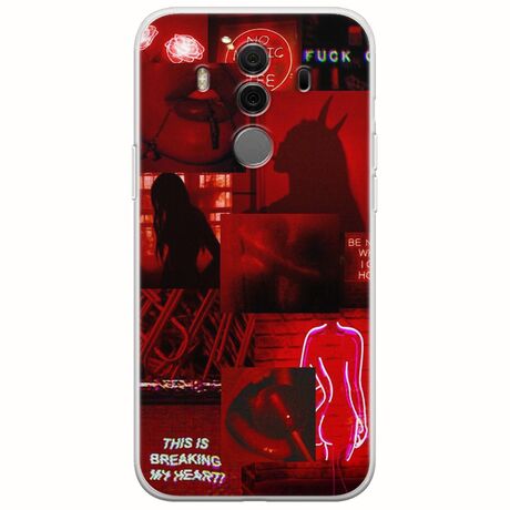 Aesthetic Red Huawei Mate 10 Pro Flexible TPU (Διάφανη Σιλικόνη)