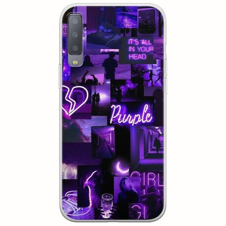 Aesthetic Purple Samsung Galaxy A7 2018 Flexible TPU (Διάφανη Σιλικόνη)