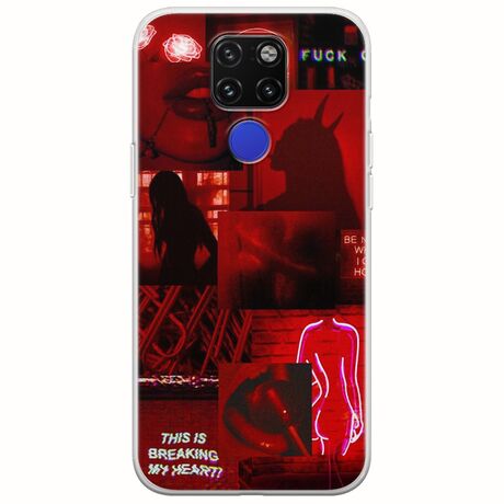 Aesthetic Red Huawei Mate 20 Flexible TPU (Διάφανη Σιλικόνη)
