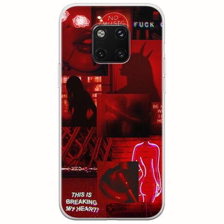 Aesthetic Red Huawei Mate 20 Pro Flexible TPU (Διάφανη Σιλικόνη)